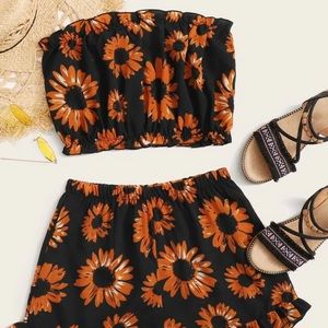 SHEIN Sunflower Set